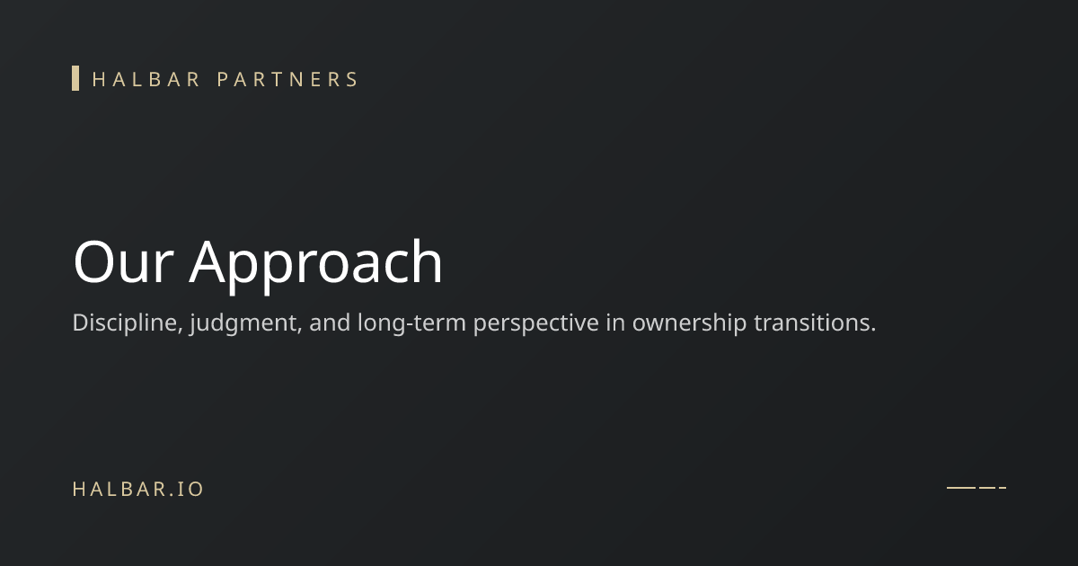 Our Approach | HalBar Partners